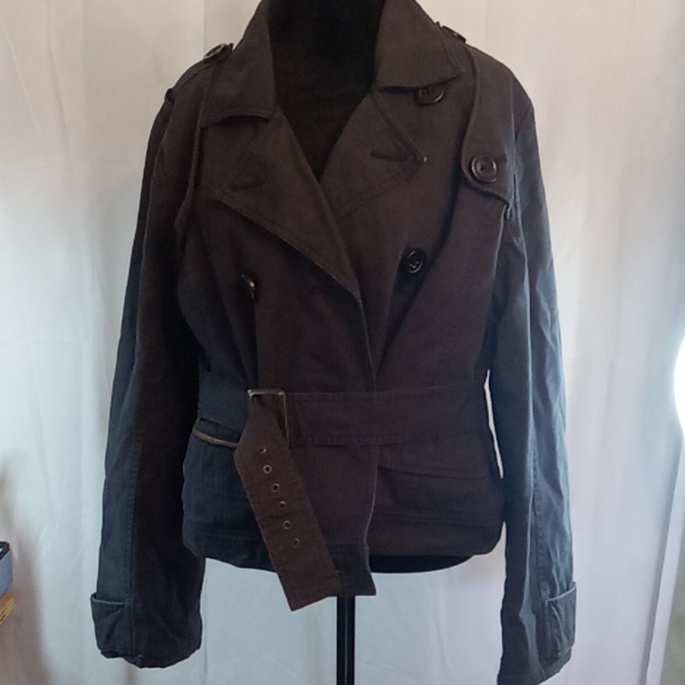 American eagle women's blue 💯 cotton jacket XL Y2k